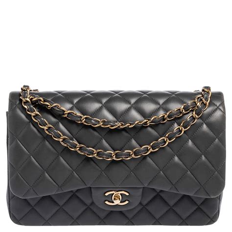 chanel grey bag|chanel classic grey flap bag.